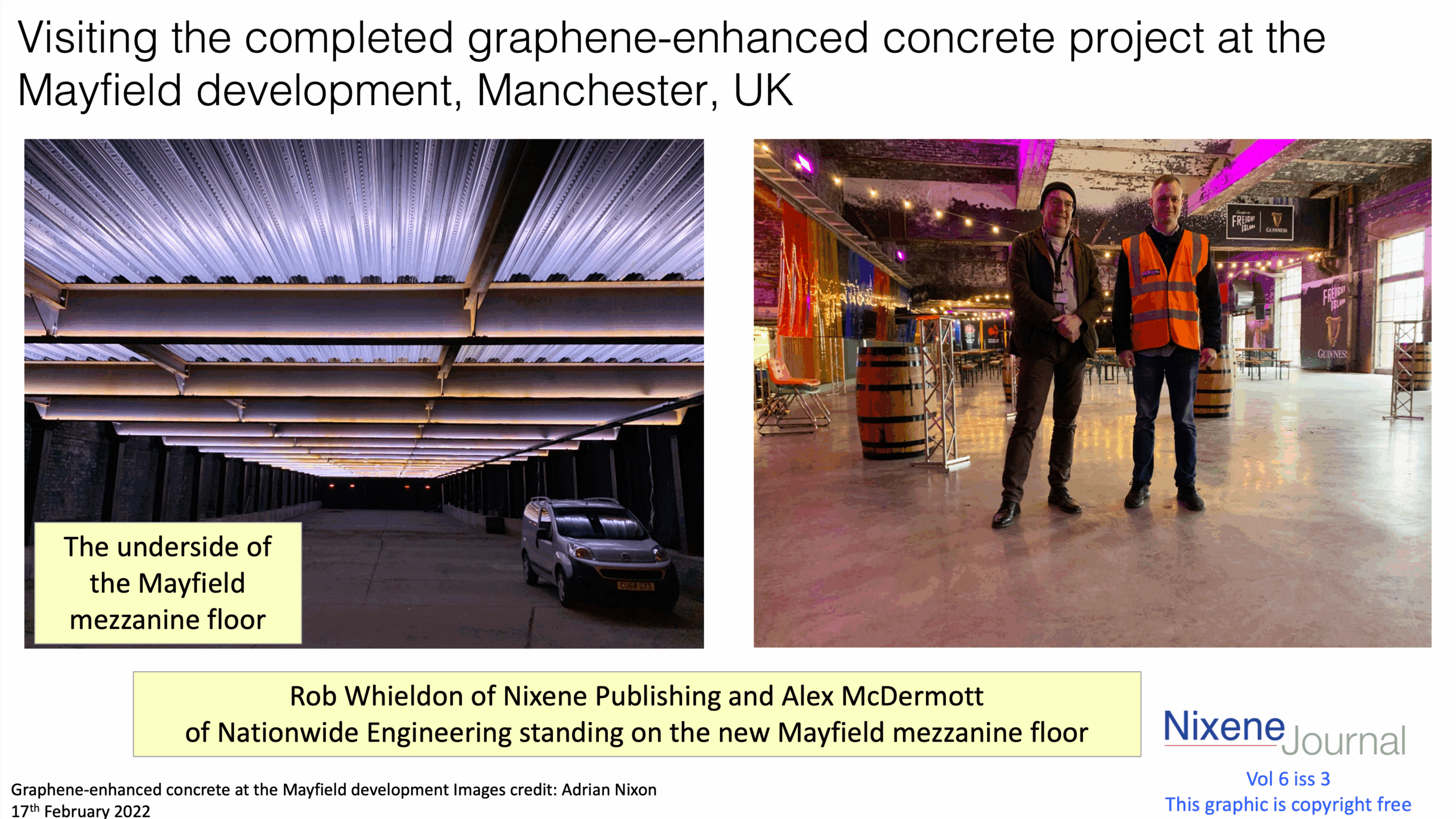 v6 i3 Visiting the completed graphene-enhanced concrete project at the Mayfield development, Manchester UK