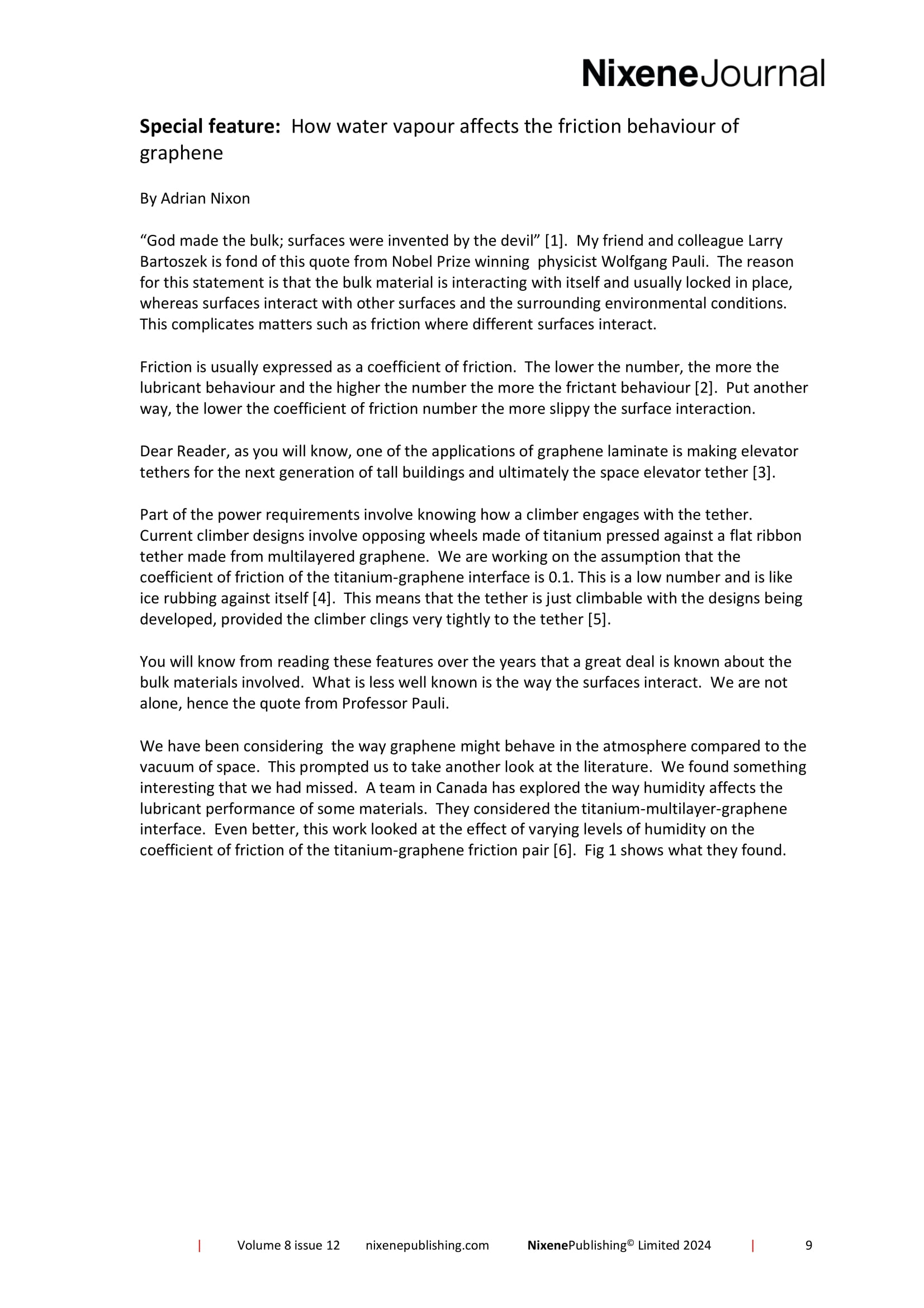 Nixene Journal Volume 8 Issue 12 Special Feature 1