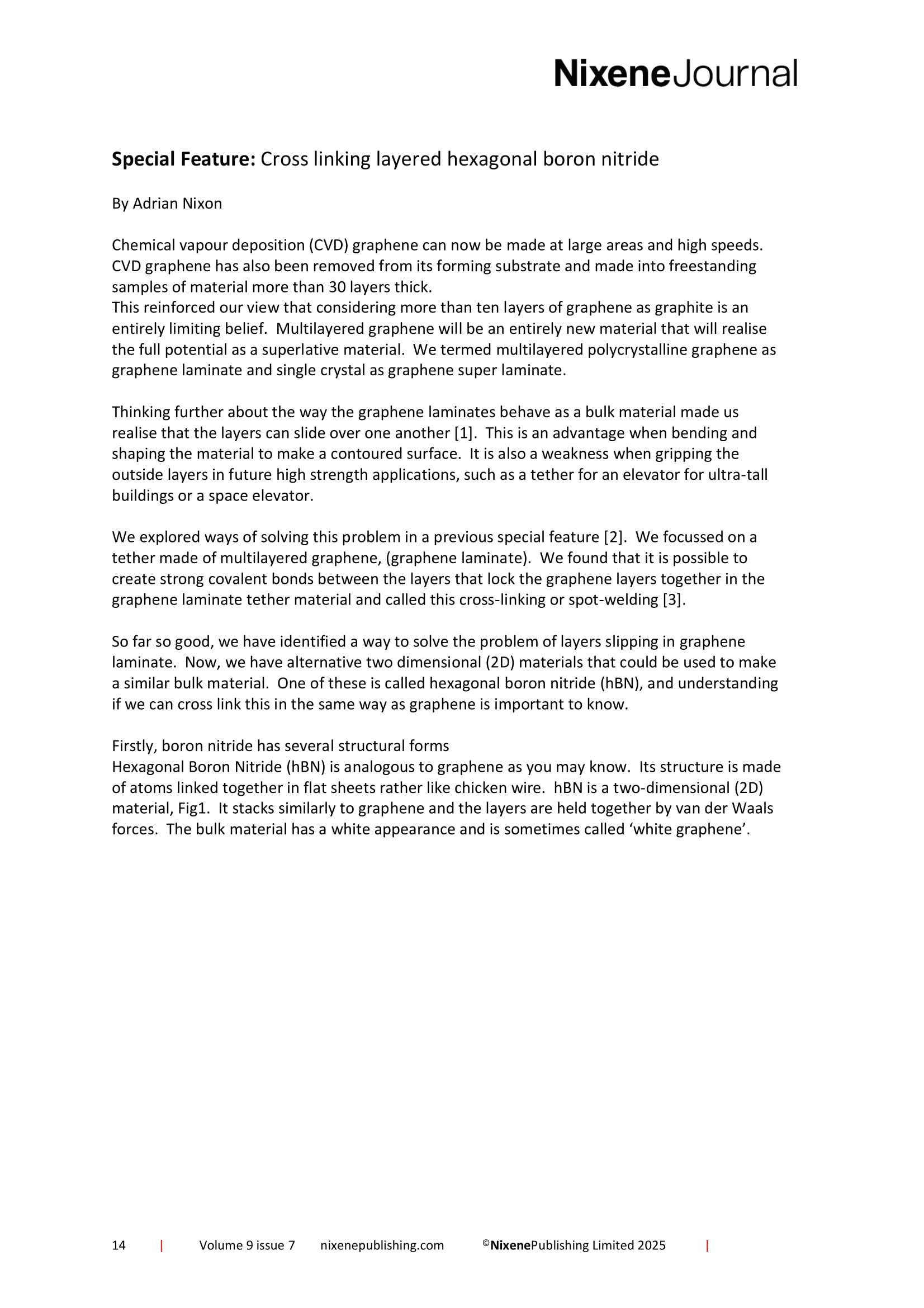 Nixene Journal Volume 9 Issue 7 Special Feature 2 (July 2025)