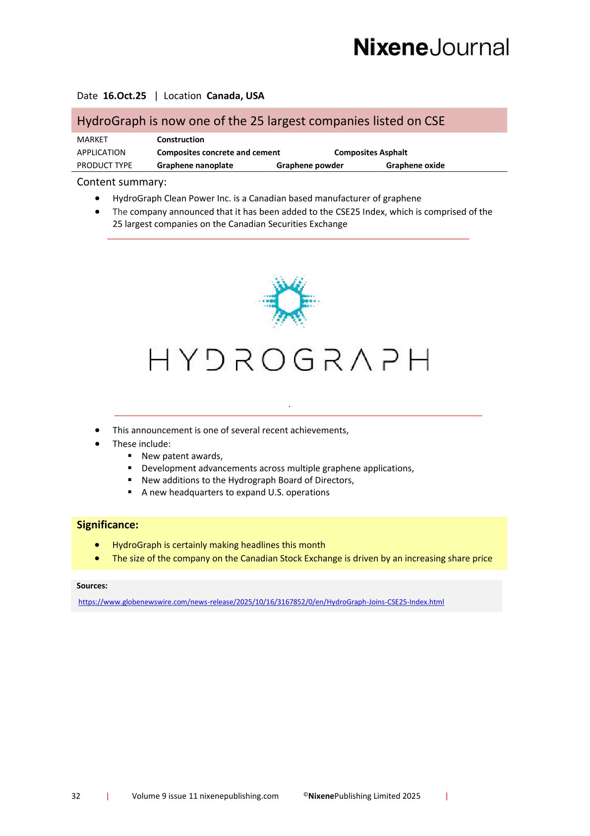 Nixene Journal Volume 9 Issue 11-32 (November 2025)