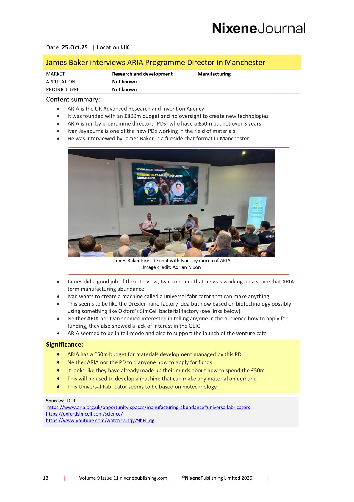 Nixene Journal Volume 9 Issue 11-18 (November 2025)