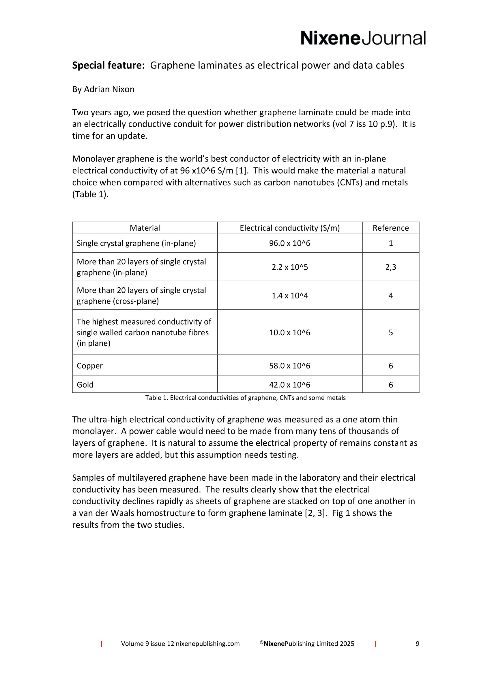 Nixene Journal Volume 9 Issue 12 Special Feature 1 (December 2025)