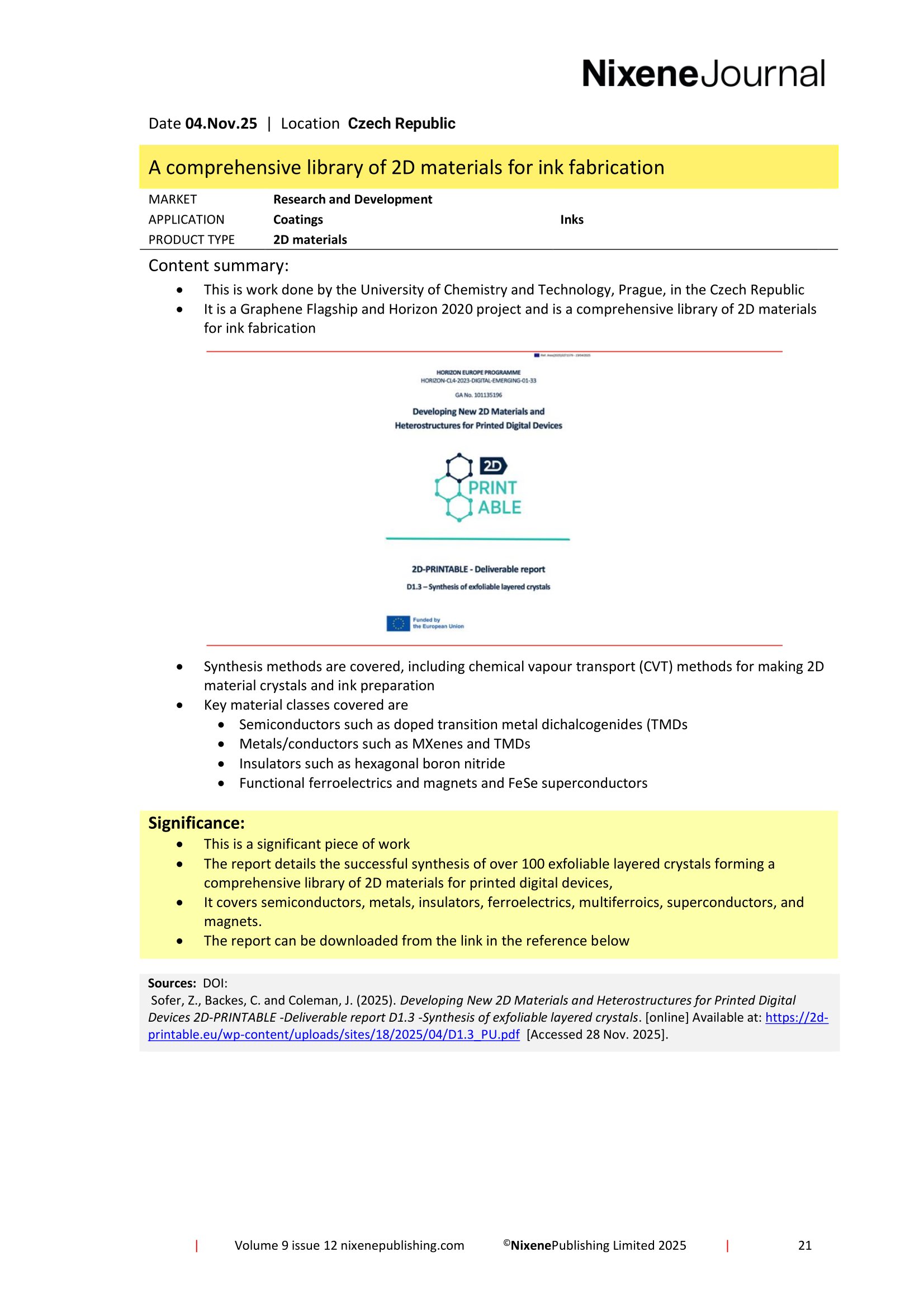 Nixene Journal Volume 9 Issue 12-21 (December 2025)