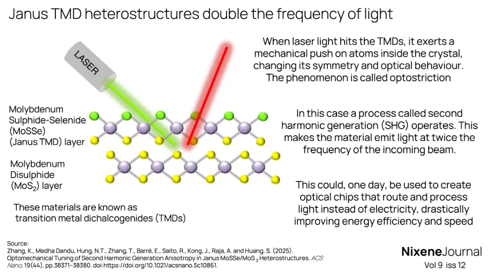 v9 i12 janus TMD heterostructures double the frequency of light