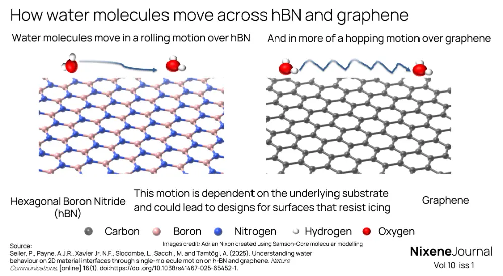 v10 i1 How water molecules move across hBN and graphene