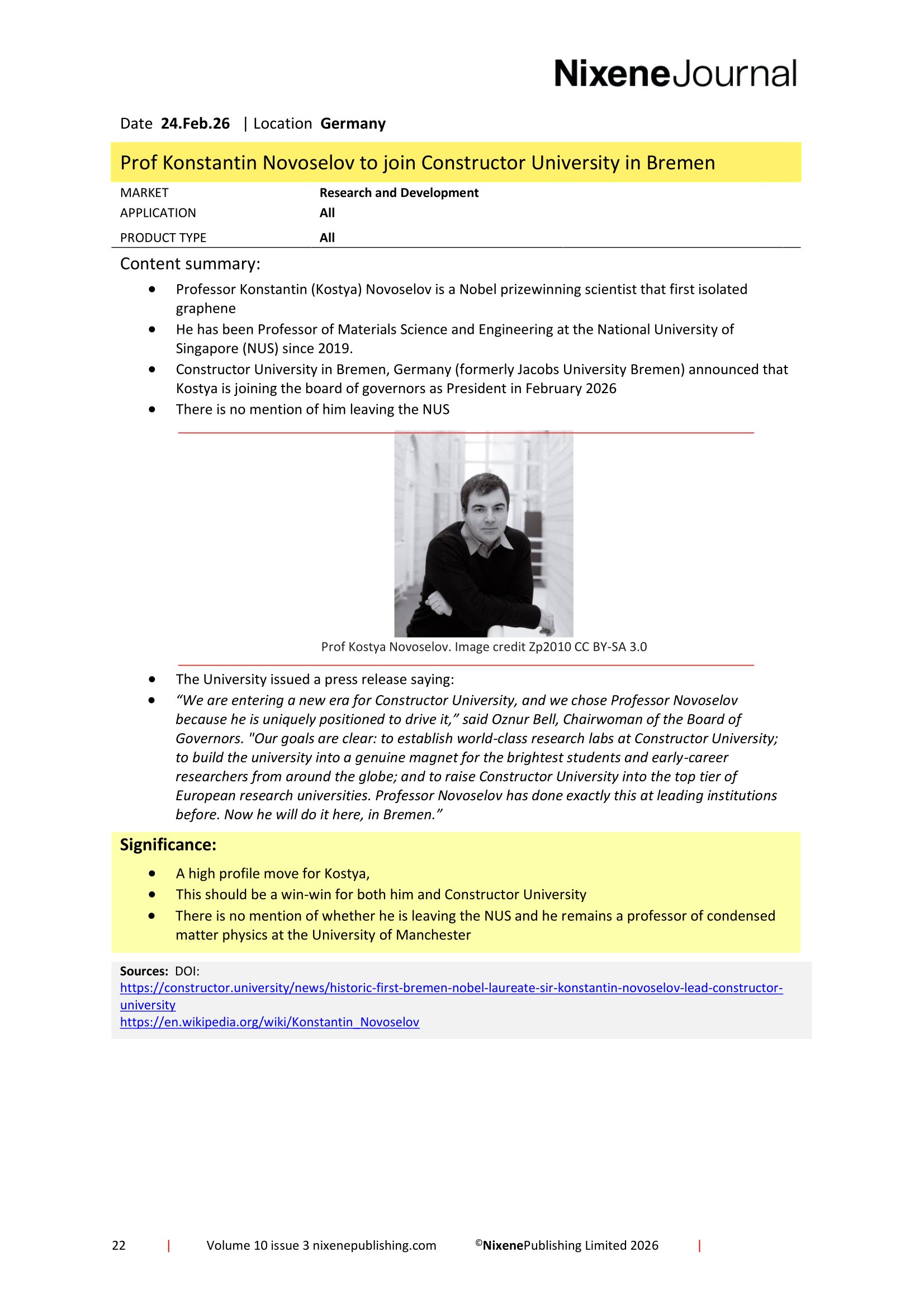 Nixene Journal Volume 10 Issue 3-22 (March 2026)