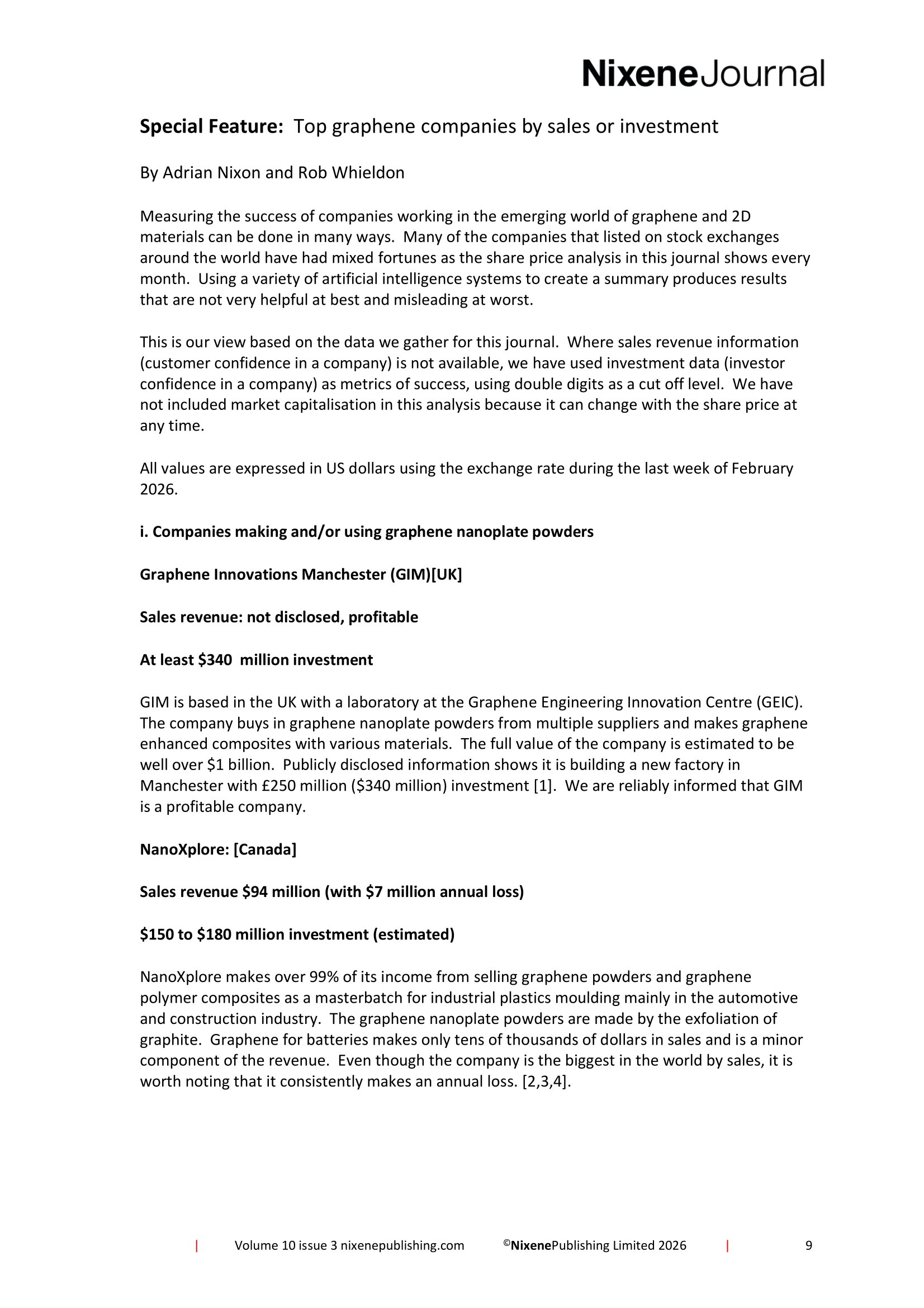 Nixene Journal Volume 10 Issue 3 Special Feature 1 (March 2026)