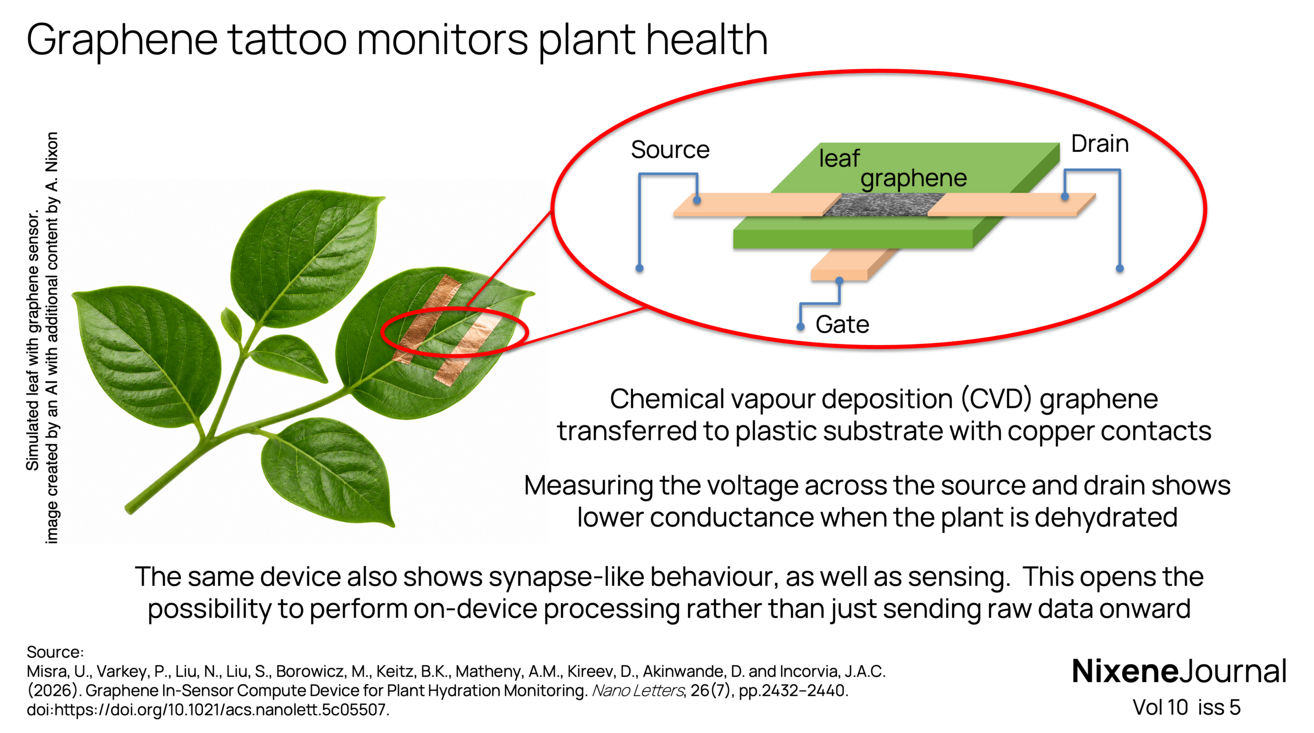 v10 i5 Graphene tattoo monitors plant health