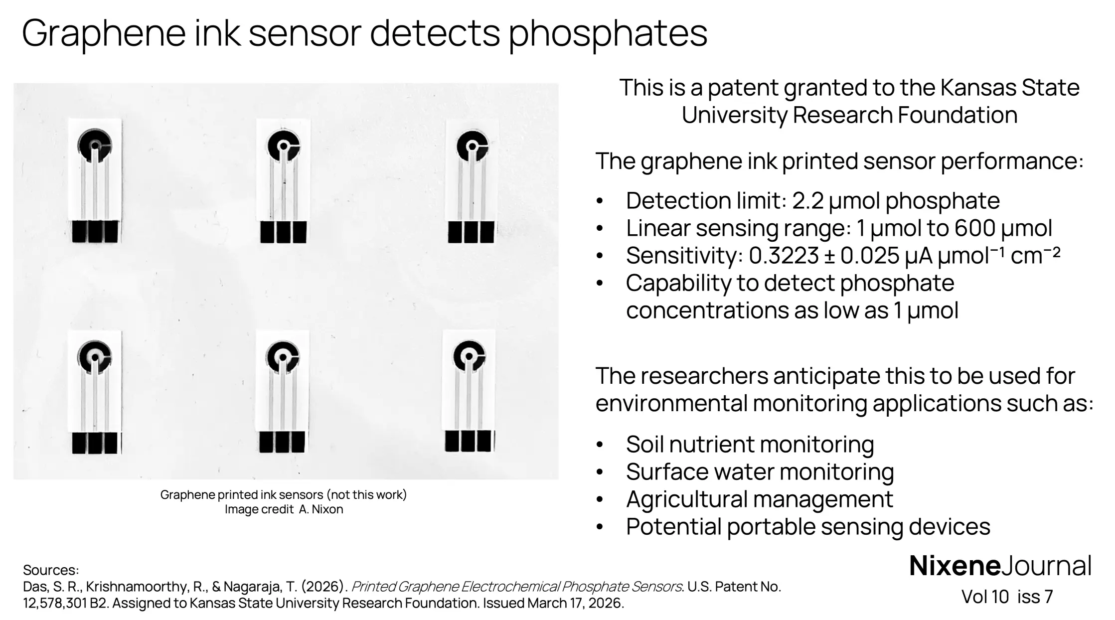 v10 i7 Graphene ink sensor detects phosphates